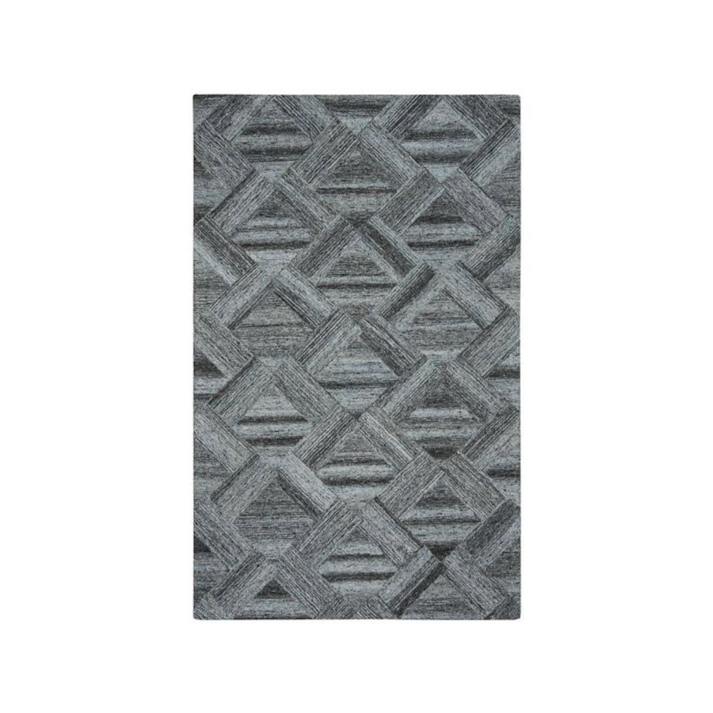 Abstract, BLUE / BLACK, 6' X 6' Round, Area Rug, ABT607M-6R. Picture 1