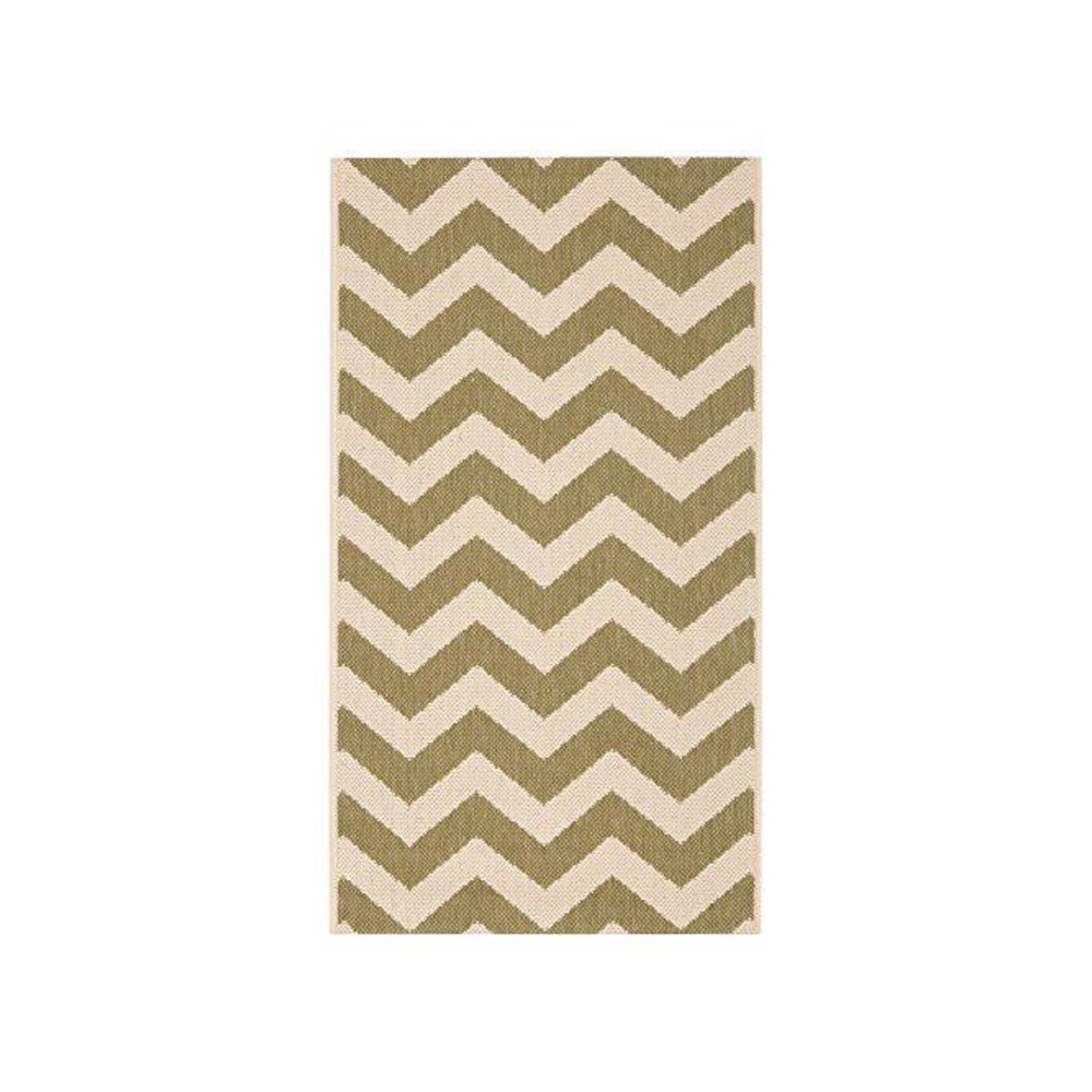 COURTYARD, GREEN / BEIGE, 6'-7" X 9'-6", Area Rug, CY6244-244-6. Picture 1