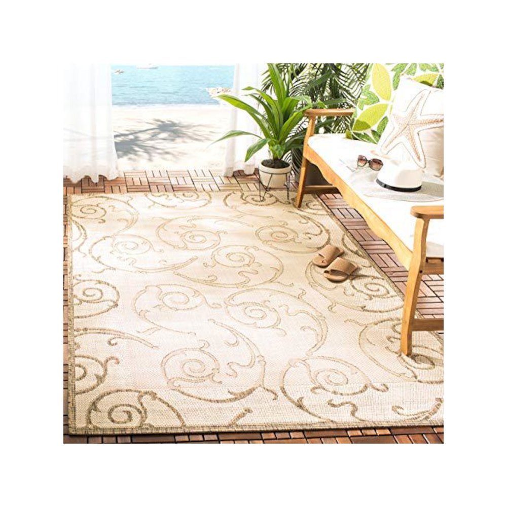 COURTYARD, NATURAL / BROWN, 9' X 12', Area Rug, CY2665-3001-9. Picture 1
