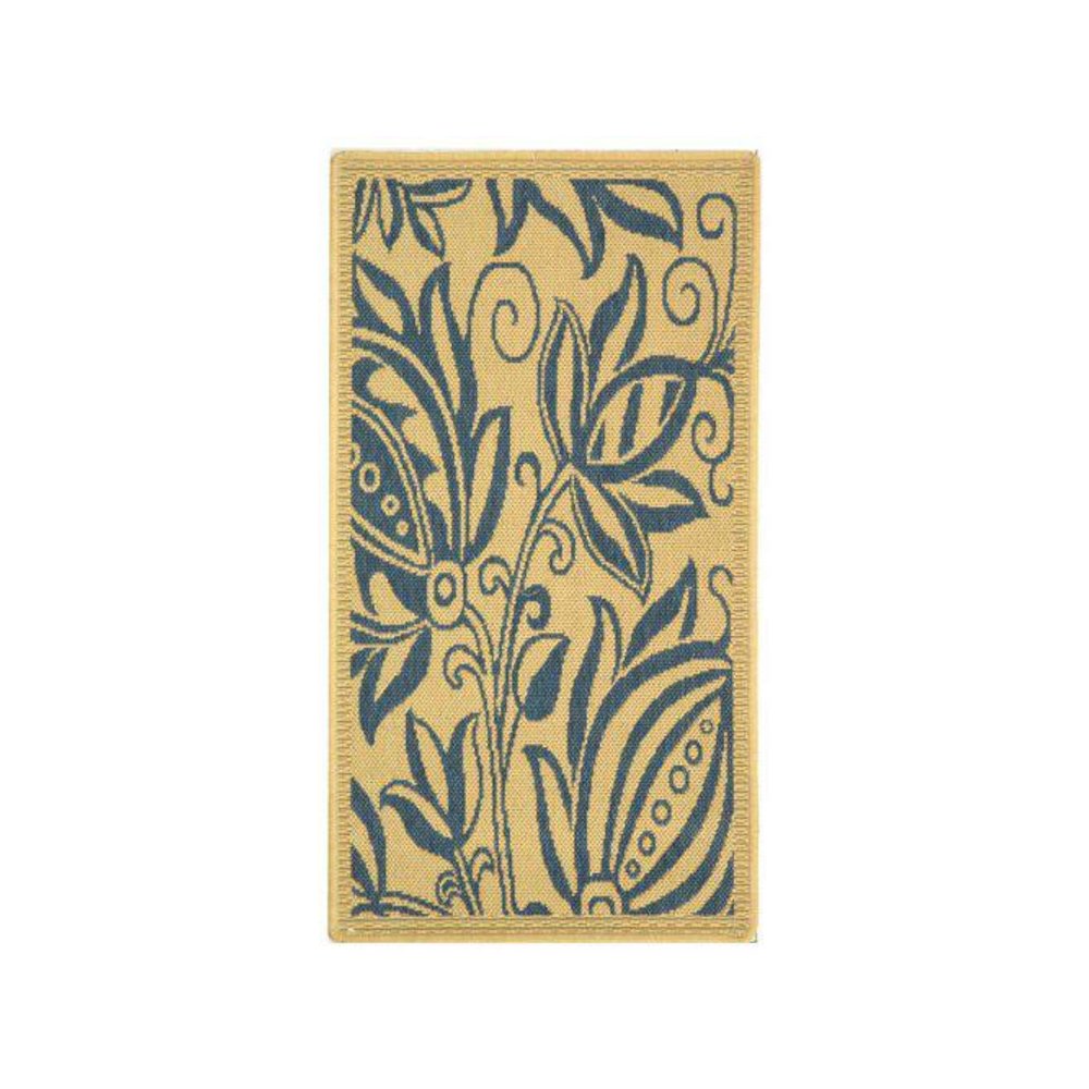 COURTYARD, NATURAL / BLUE, 2'-3" X 10', Area Rug, CY2961-3101-210. Picture 1