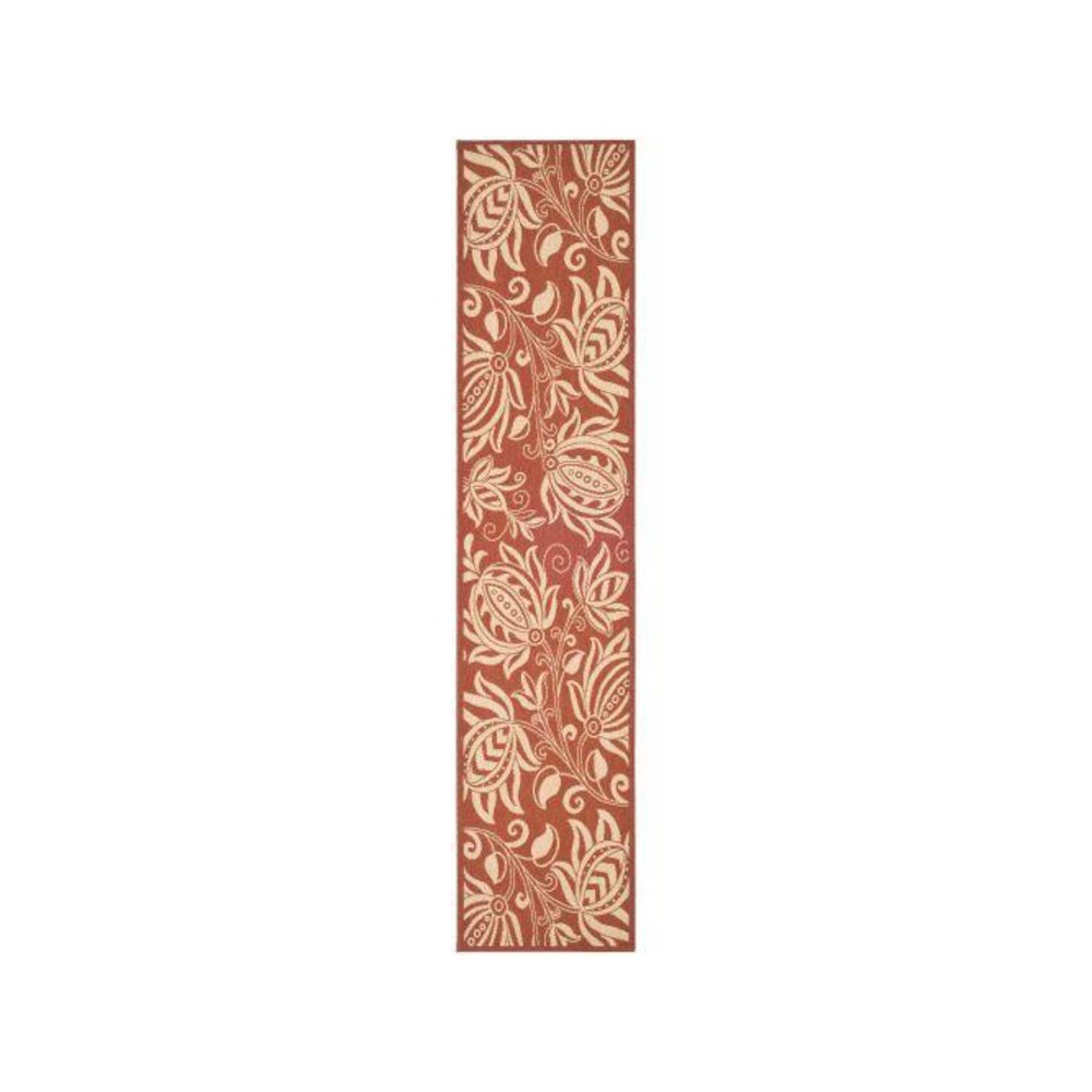 COURTYARD, RED / NATURAL, 2'-3" X 10', Area Rug, CY2961-3707-210. Picture 1
