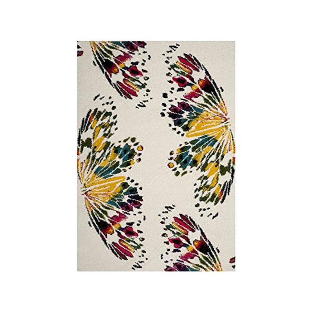 FIESTA SHAG, CREAM / MULTI, 5'-1" X 7'-6", Area Rug, FSG368A-5. Picture 1