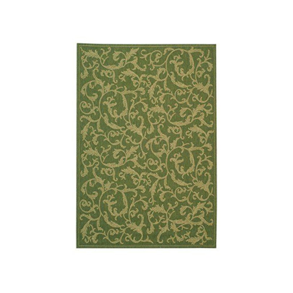 COURTYARD, OLIVE / NATURAL, 5'-3" X 7'-7", Area Rug, CY2653-1E06-5. Picture 1
