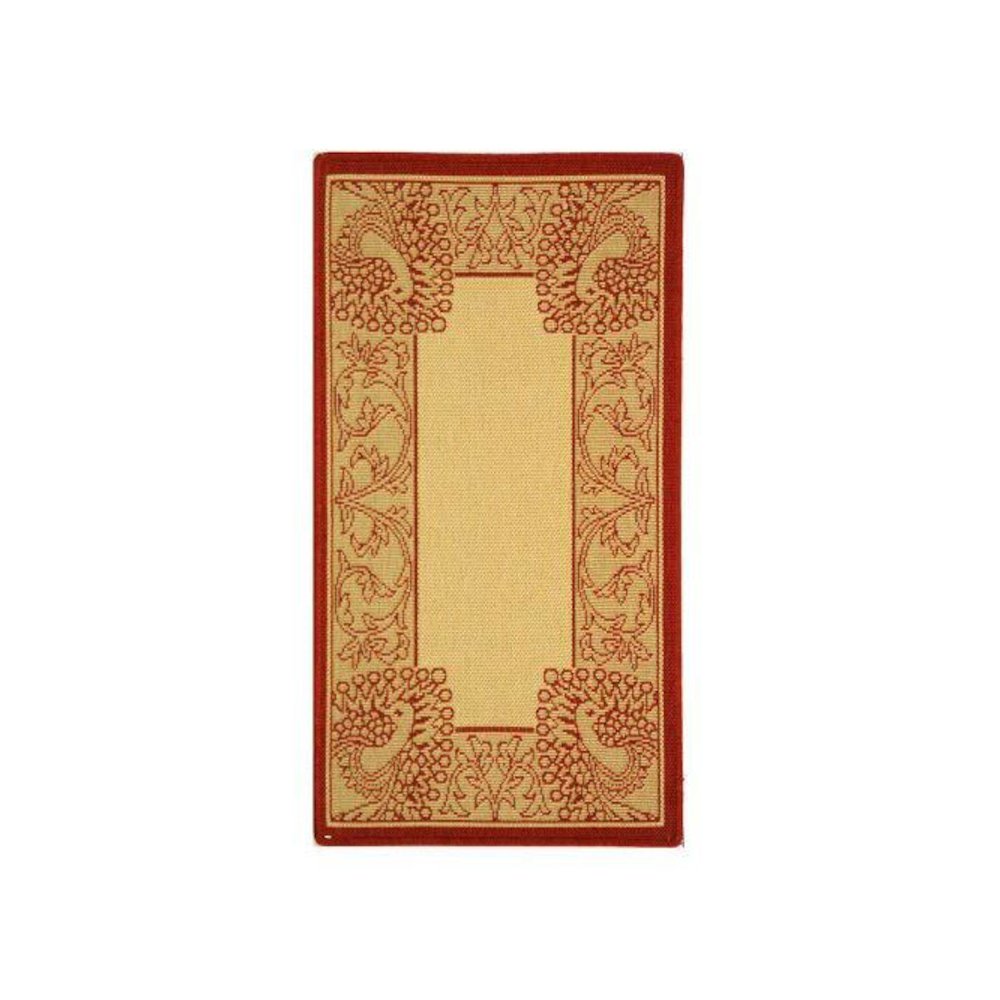 COURTYARD, NATURAL / RED, 2'-3" X 10', Area Rug, CY2965-3701-210. Picture 1