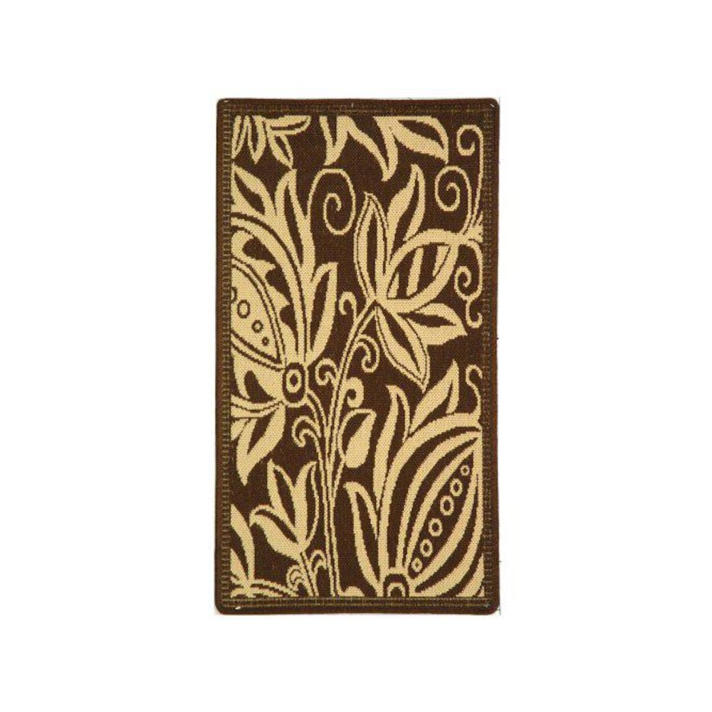 COURTYARD, CHOCOLATE / NATURAL, 2'-3" X 10', Area Rug, CY2961-3409-210. Picture 1
