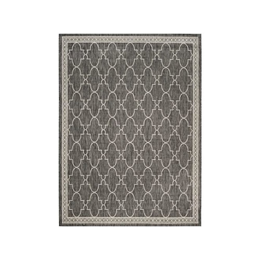 COURTYARD, BLACK / BEIGE, 8' X 11', Area Rug, CY8871-36621-8. Picture 1
