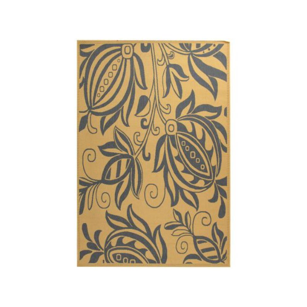 COURTYARD, NATURAL / BLUE, 9' X 12', Area Rug, CY2961-3101-9. Picture 1