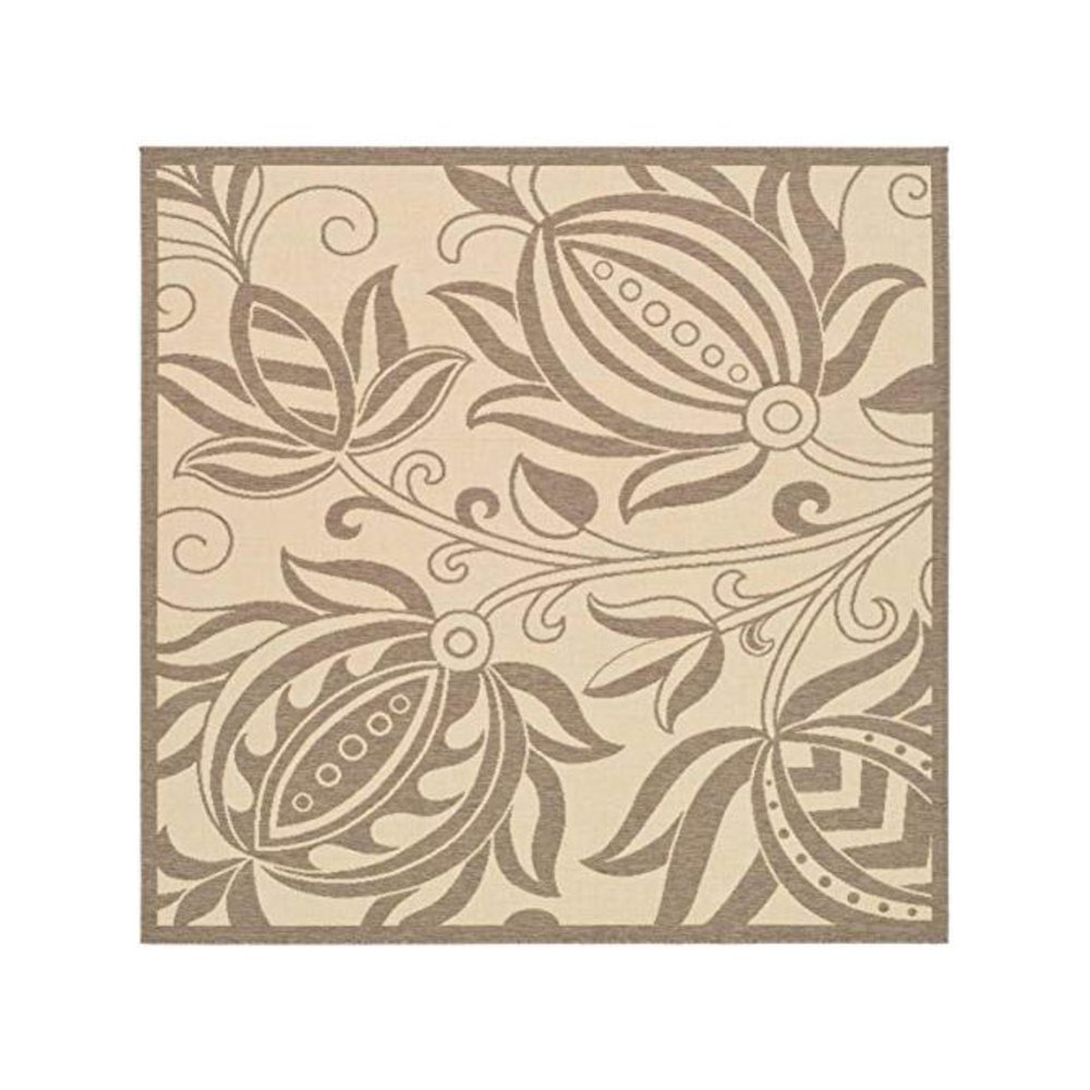 COURTYARD, NATURAL / BROWN, 6'-7" X 6'-7" Square, Area Rug, CY2961-3001-7SQ. Picture 1