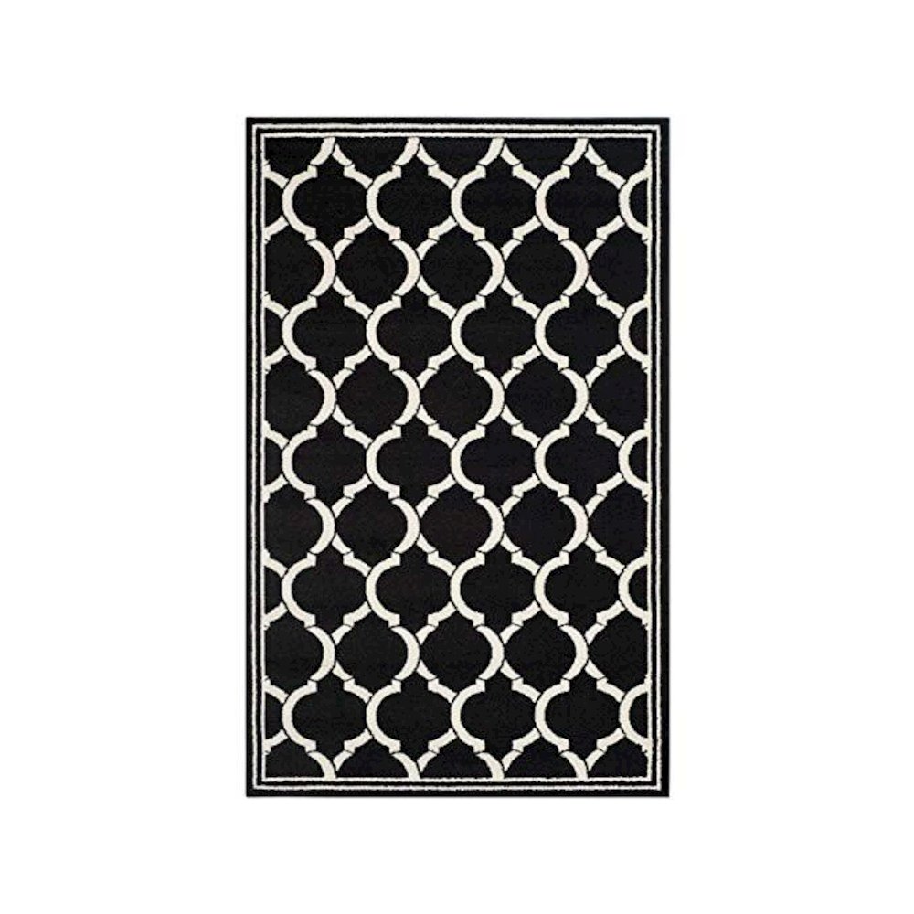 AMHERST, ANTHRACITE / IVORY, 5' X 8', Area Rug, AMT415G-5. Picture 1