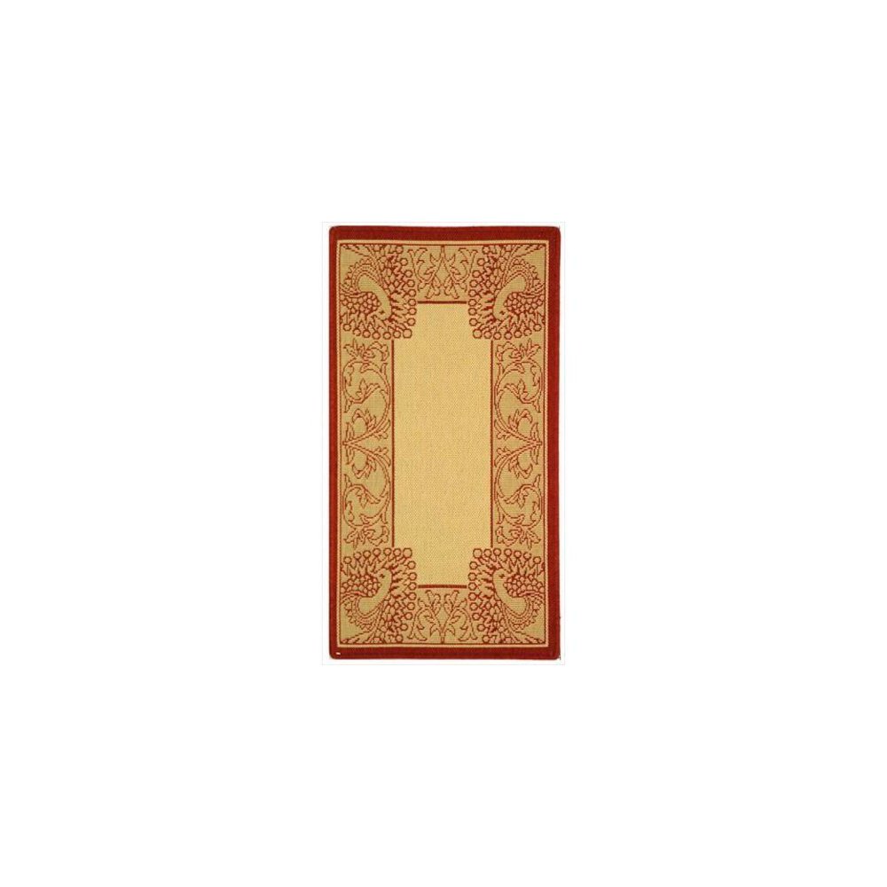COURTYARD, NATURAL / RED, 2' X 3'-7", Area Rug, CY2965-3701-2. Picture 1