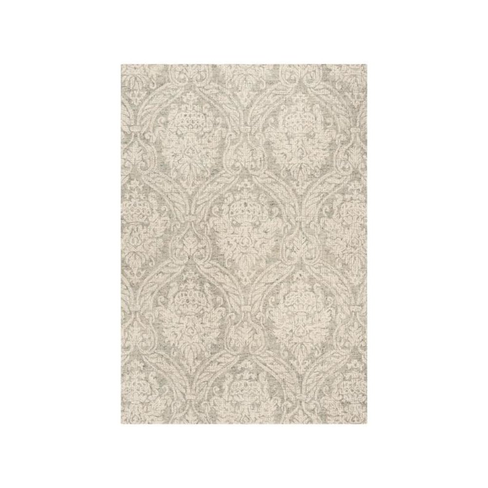 Abstract, GREY / IVORY, 6' X 6' Square, Area Rug, ABT204A-6SQ. Picture 1