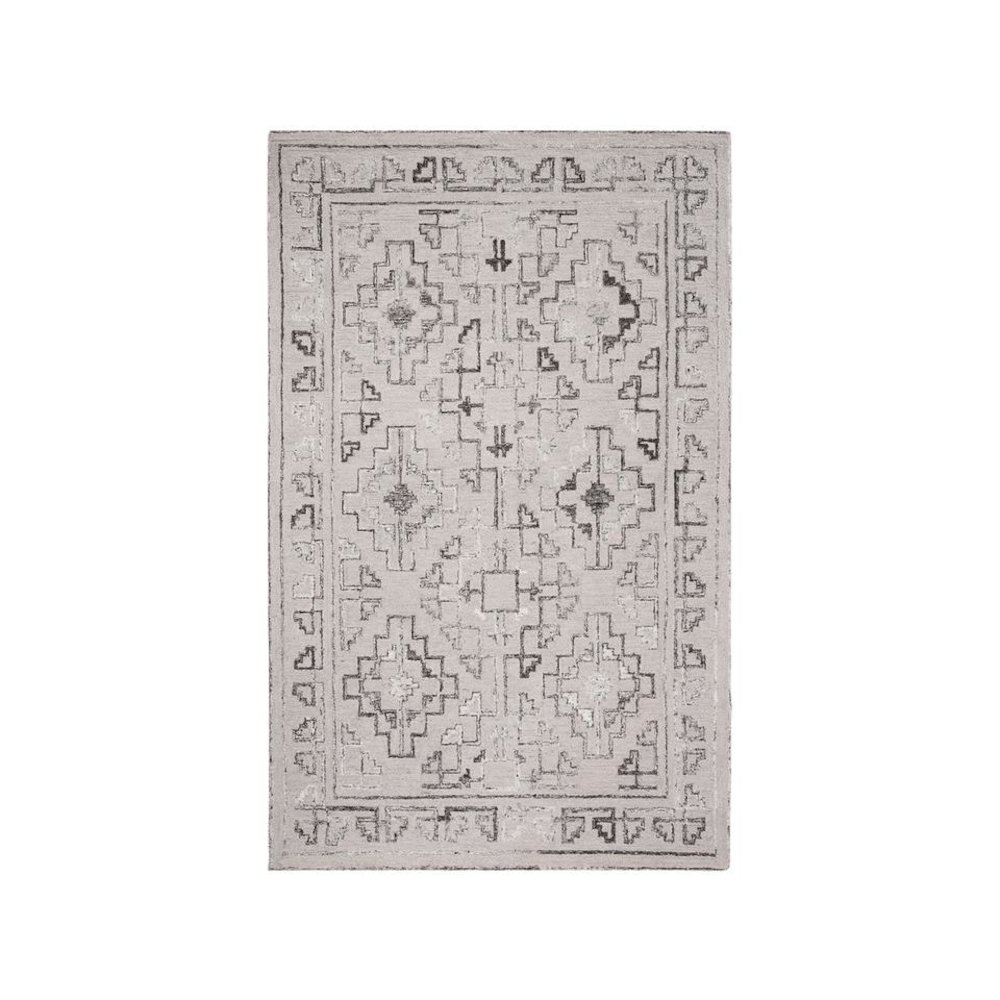 Abstract, BLUE / BLACK, 6' X 6' Square, Area Rug, ABT619M-6SQ. Picture 1