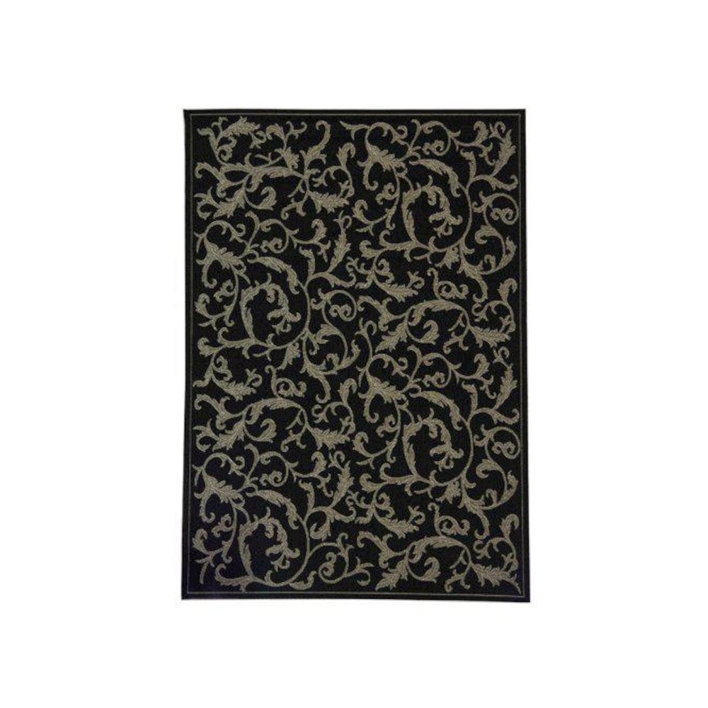 COURTYARD, BLACK / SAND, 4' X 5'-7", Area Rug, CY2653-3908-4. Picture 1