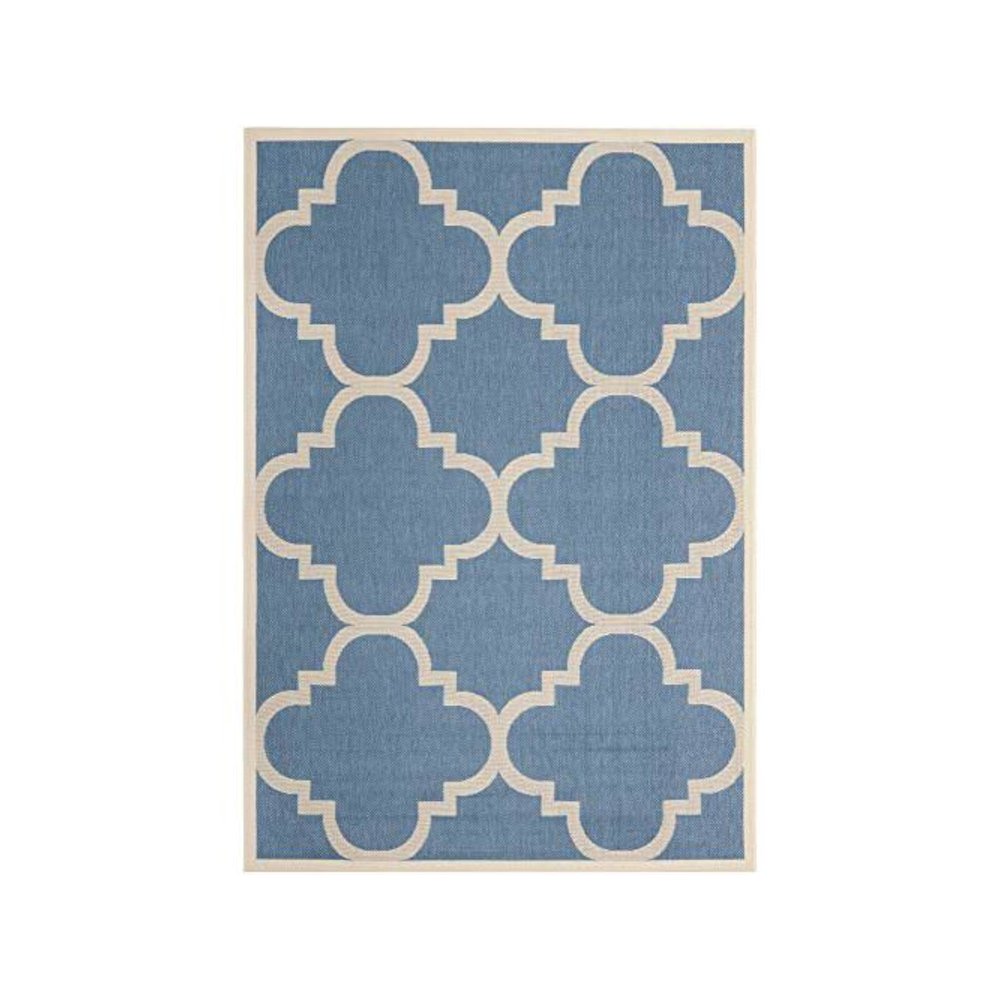 COURTYARD, BLUE / BEIGE, 5'-3" X 7'-7", Area Rug, CY6243-243-5. Picture 1