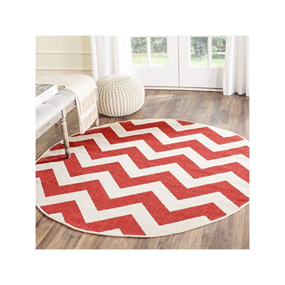 COURTYARD, RED, 6'-7" X 6'-7" Round, Area Rug, CY6244-248-7R. Picture 1