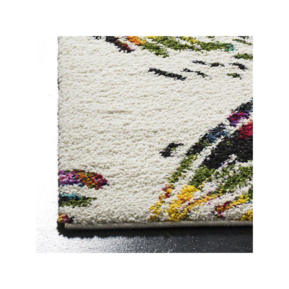 FIESTA SHAG, CREAM / MULTI, 5'-1" X 7'-6", Area Rug, FSG368A-5. Picture 2