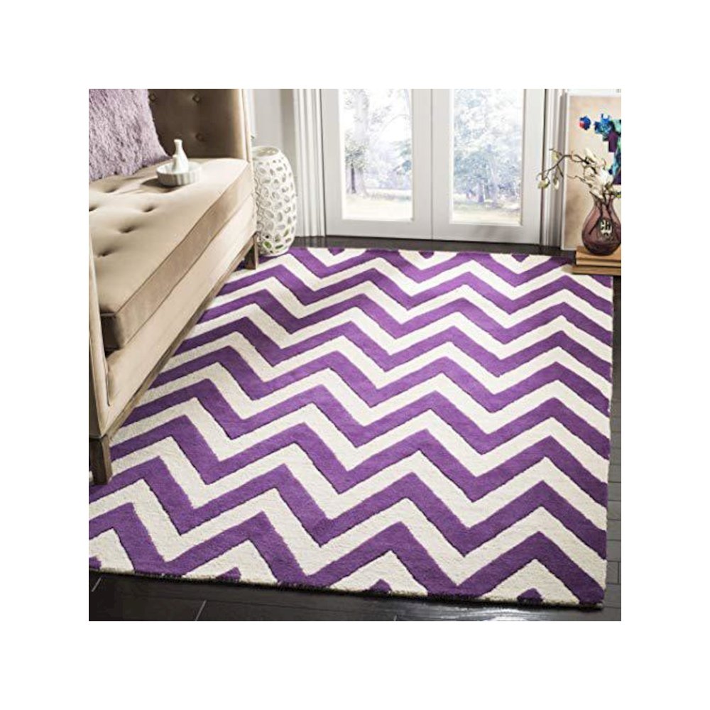 CAMBRIDGE, PURPLE / IVORY, 9' X 12', Area Rug, CAM139K-9. Picture 1