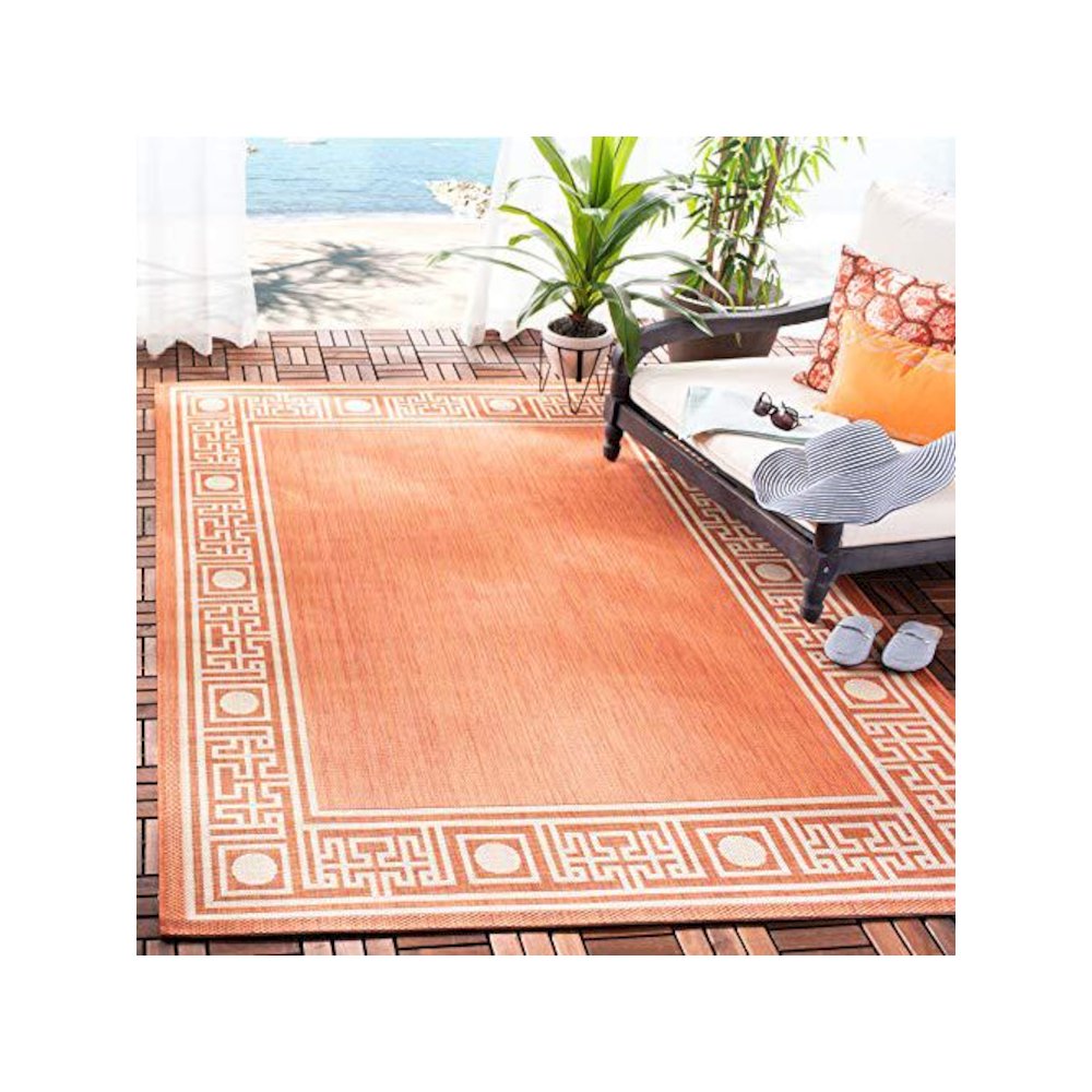 COURTYARD, RUST / SAND, 4' X 5'-7", Area Rug, CY5143A-4. Picture 1
