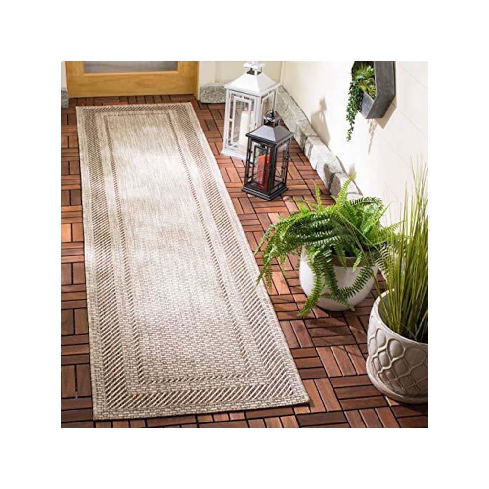 COURTYARD, BEIGE / BROWN, 2'-3" X 8', Area Rug, CY8477-36312-28. Picture 1