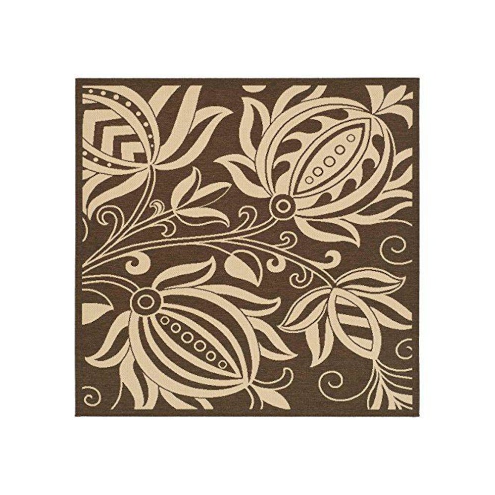 COURTYARD, CHOCOLATE / NATURAL, 6'-7" X 6'-7" Square, Area Rug, CY2961-3409-7SQ. Picture 1