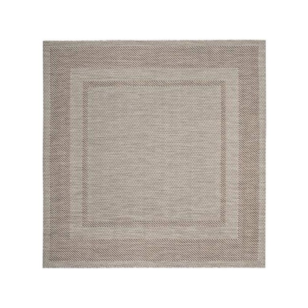 COURTYARD, BEIGE / BROWN, 6'-7" X 6'-7" Square, Area Rug, CY8477-36312-7SQ. Picture 1