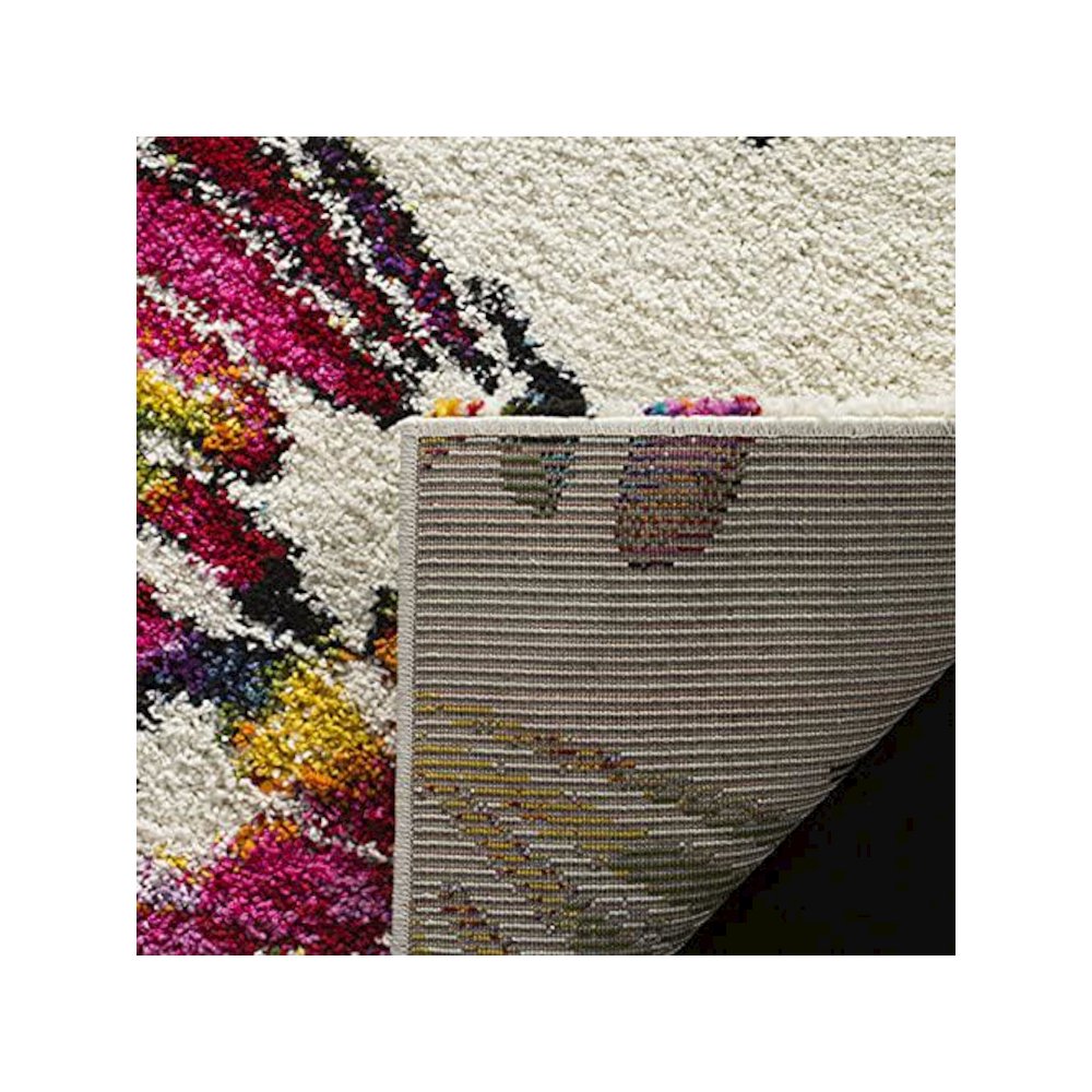 FIESTA SHAG, CREAM / MULTI, 5'-1" X 7'-6", Area Rug, FSG368A-5. Picture 3