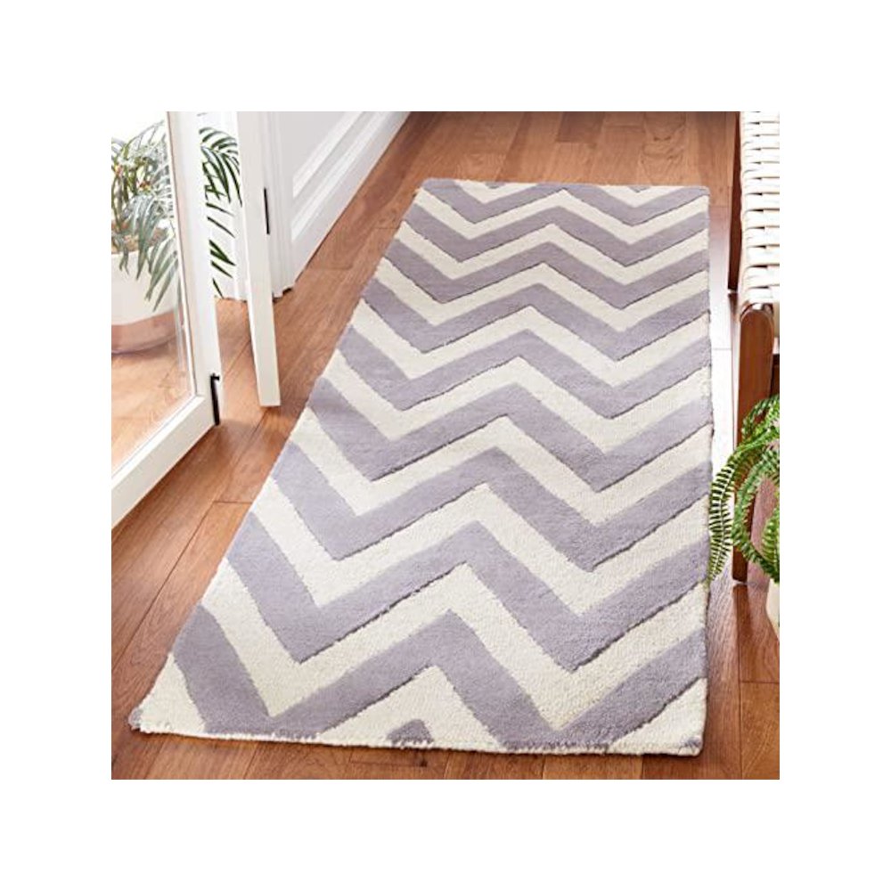 CAMBRIDGE, SILVER / IVORY, 2'-6" X 18', Area Rug, CAM139D-218. Picture 1
