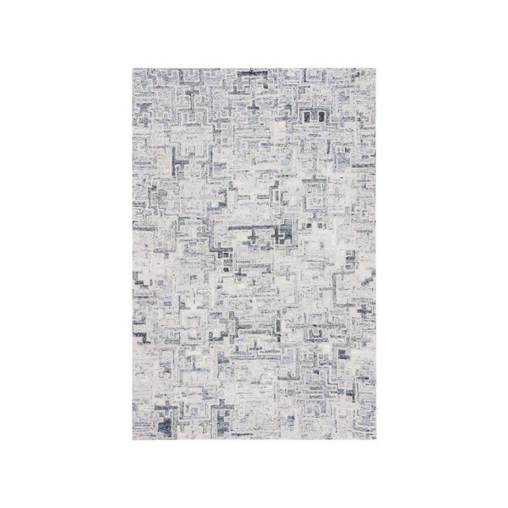 Abstract, IVORY / BLACK, 2'-3" X 8', Area Rug, ABT142Z-28. Picture 1