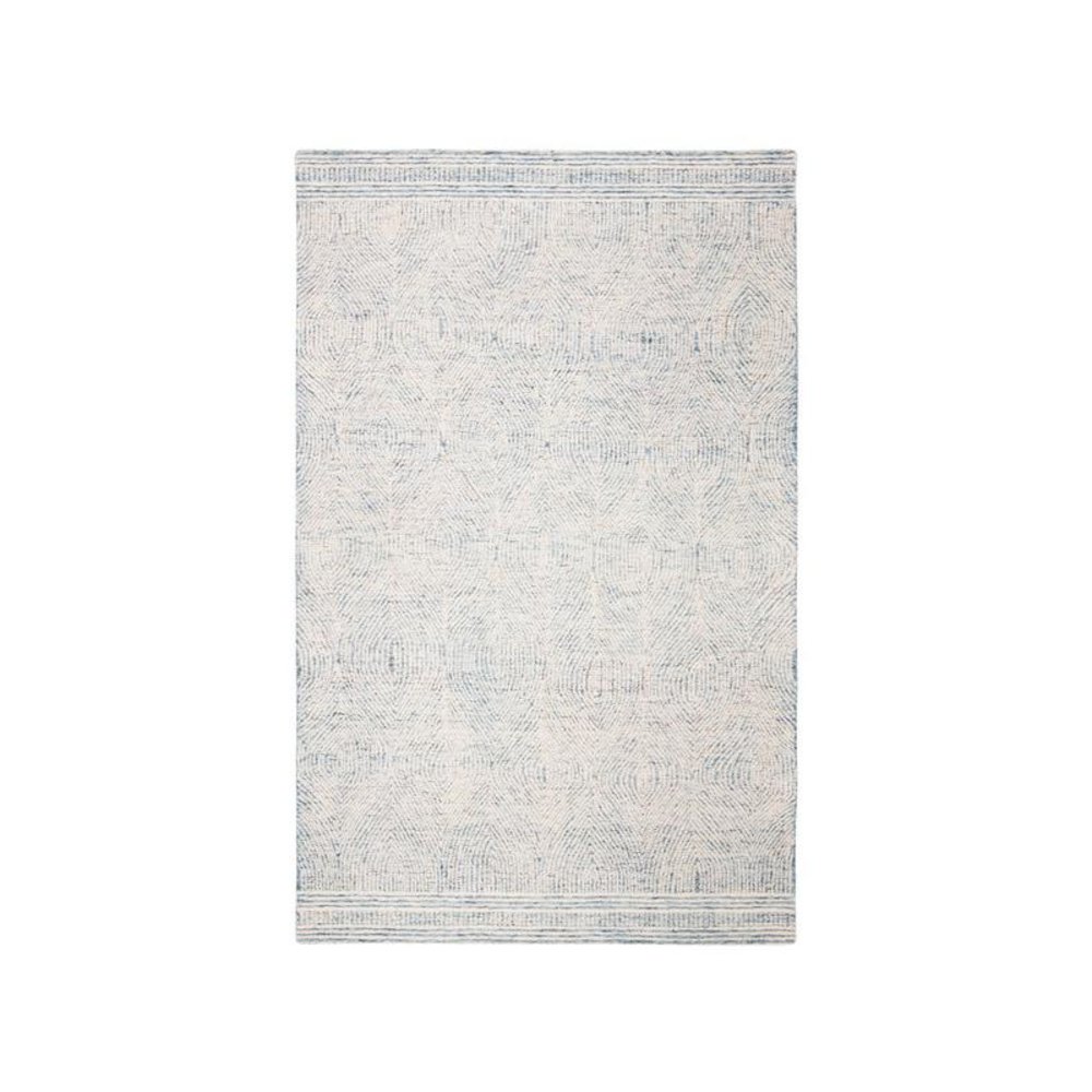 Abstract, IVORY / BLUE, 2'-3" X 8', Area Rug, ABT340M-28. Picture 1