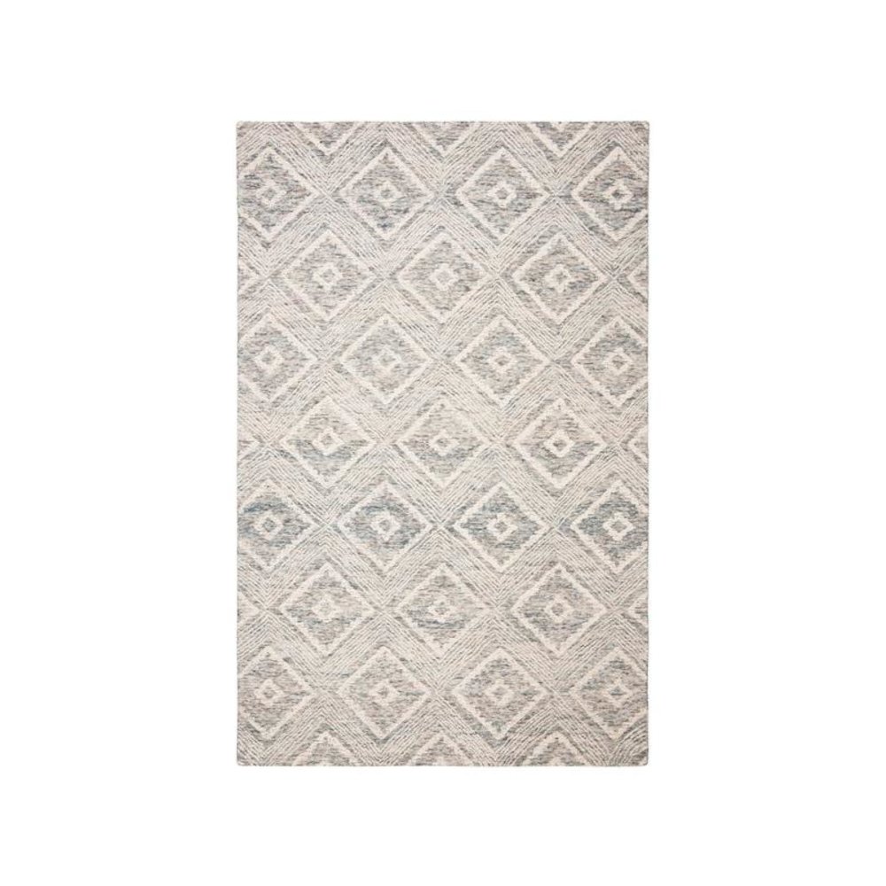 Abstract, IVORY / DENIM, 2'-3" X 8', Area Rug. Picture 1