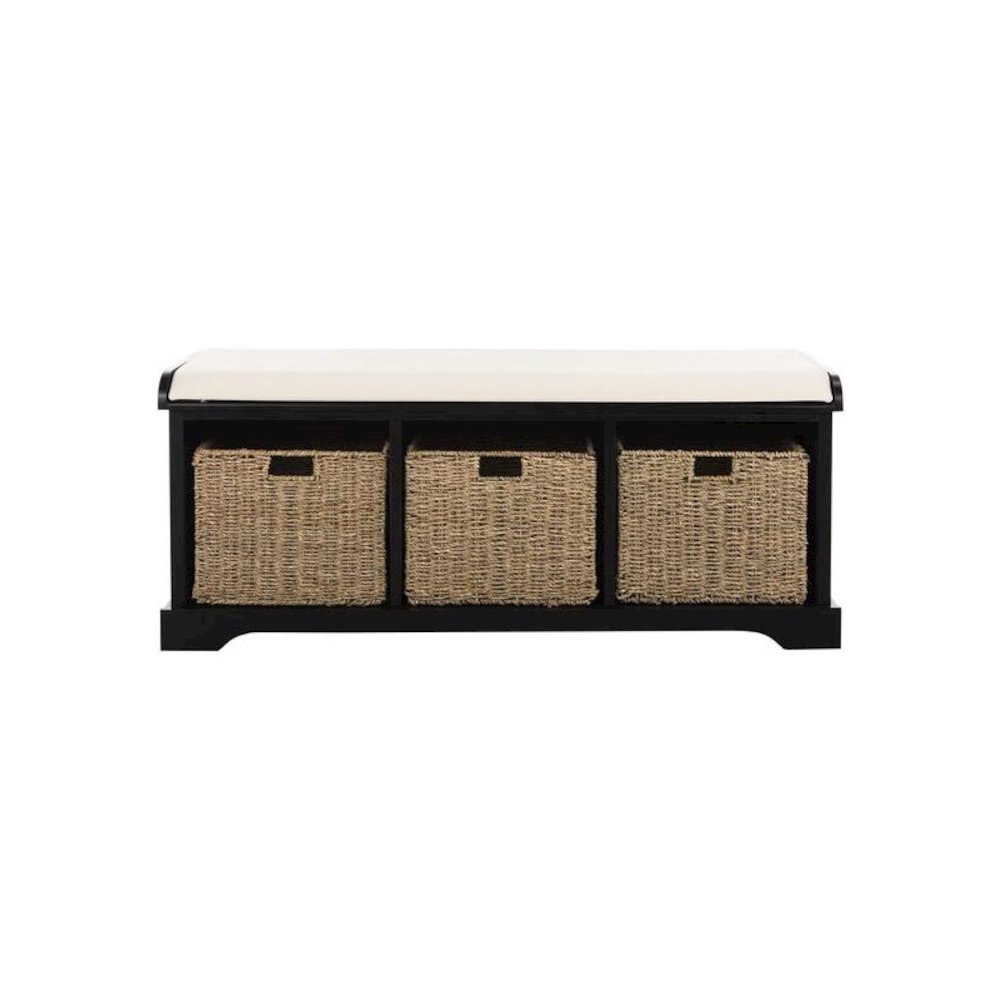 LONAN  WICKER STORAGE BENCH, AMH5733E. Picture 1