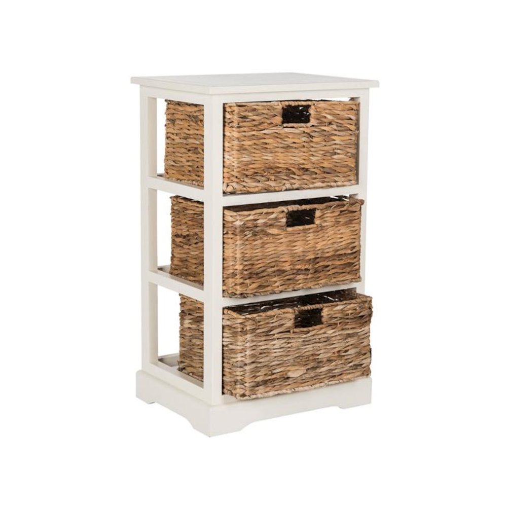 HALLE 3 WICKER BASKET STORAGE SIDE TABLE, AMH5738B. Picture 1