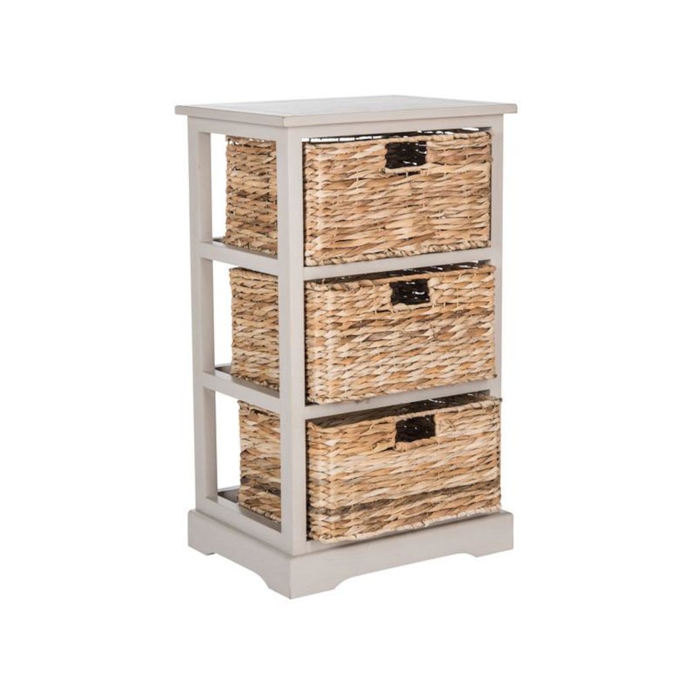 HALLE 3 WICKER BASKET STORAGE SIDE TABLE, AMH5738D. Picture 1