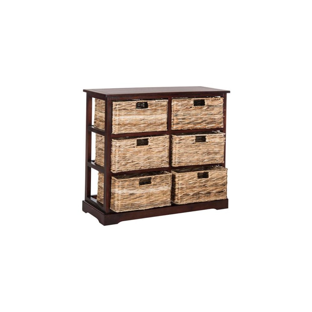 KEENAN 6 WICKER BASKET STORAGE CHEST, AMH5740C. Picture 1