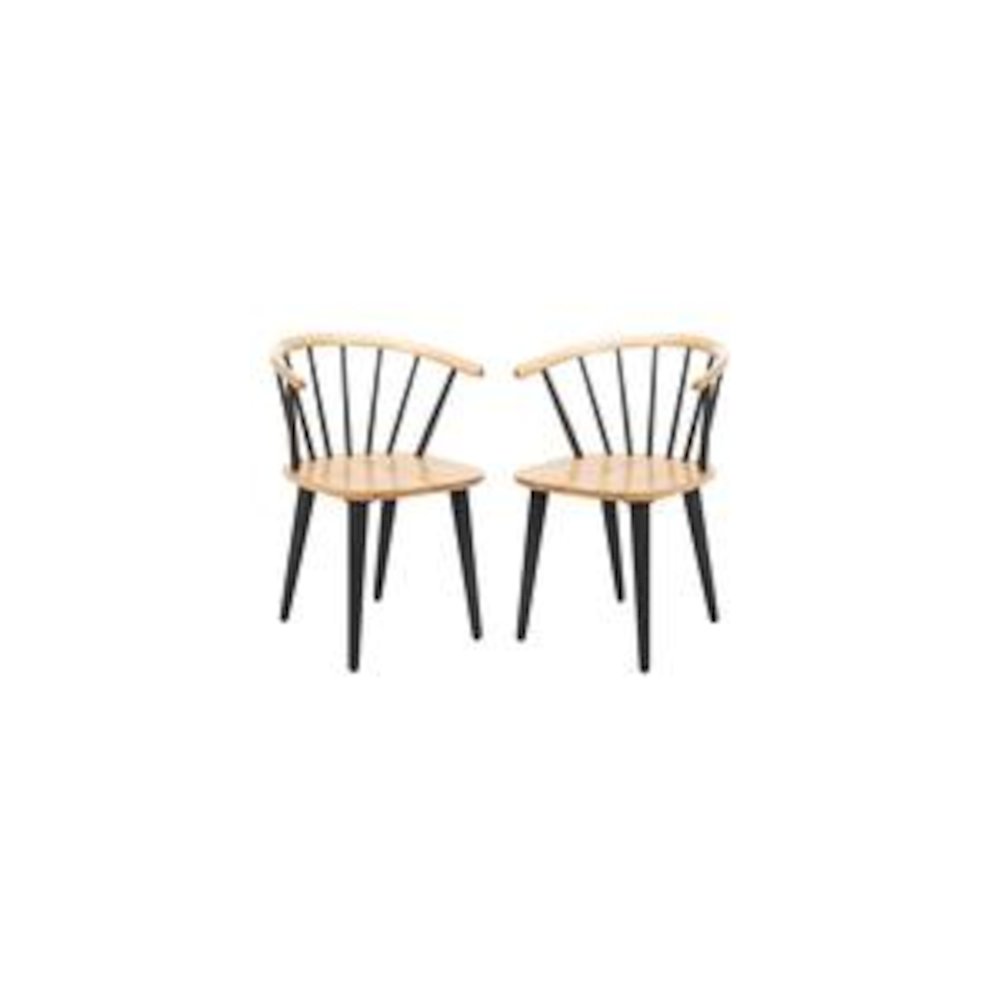 BLANCHARD 18''H CURVED SPINDLE SIDE CHAIR, AMH8512E-SET2. Picture 1