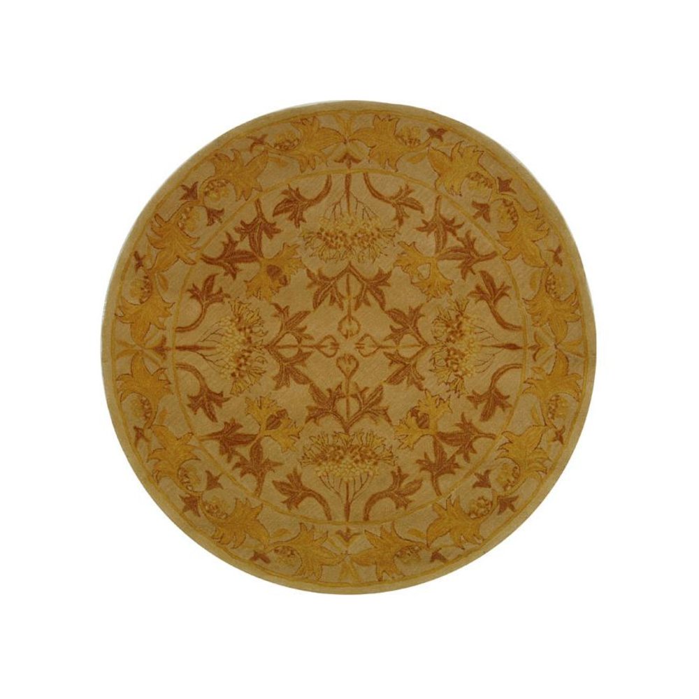 ANATOLIA, BEIGE / GOLD, 4' X 4' Round, Area Rug. Picture 1