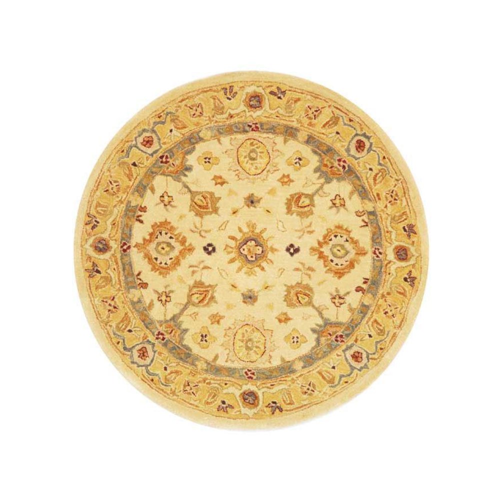 ANATOLIA, IVORY / GOLD, 4' X 4' Round, Area Rug, AN546B-4R. Picture 1