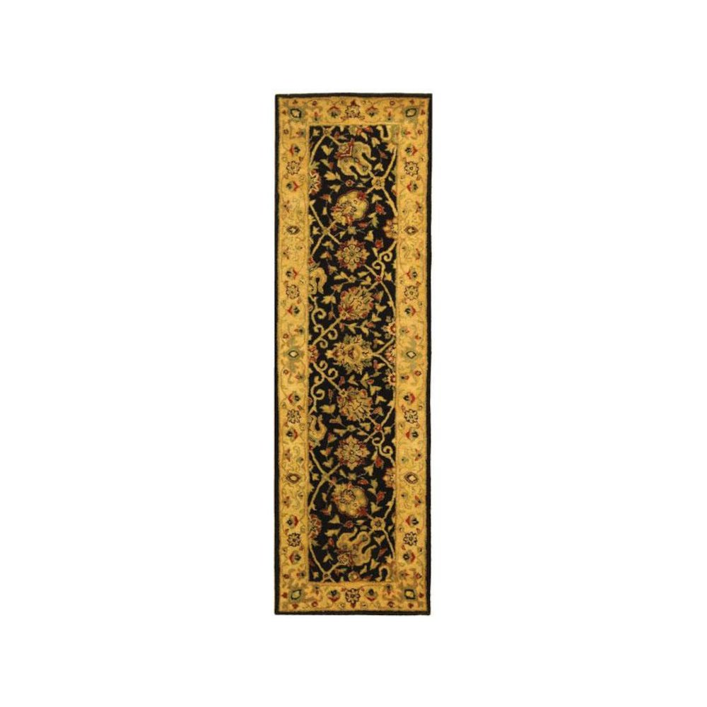 ANTIQUITY, BLACK, 2'-3" X 8', Area Rug, AT21B-28. Picture 1