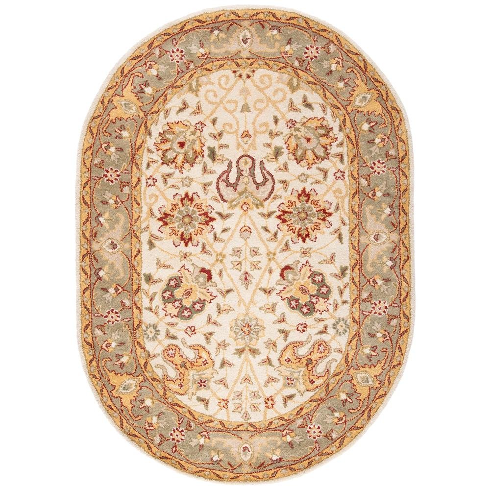 ANTIQUITY, IVORY, 4'-6" X 6'-6" Oval, Area Rug, AT21F-5OV. Picture 3