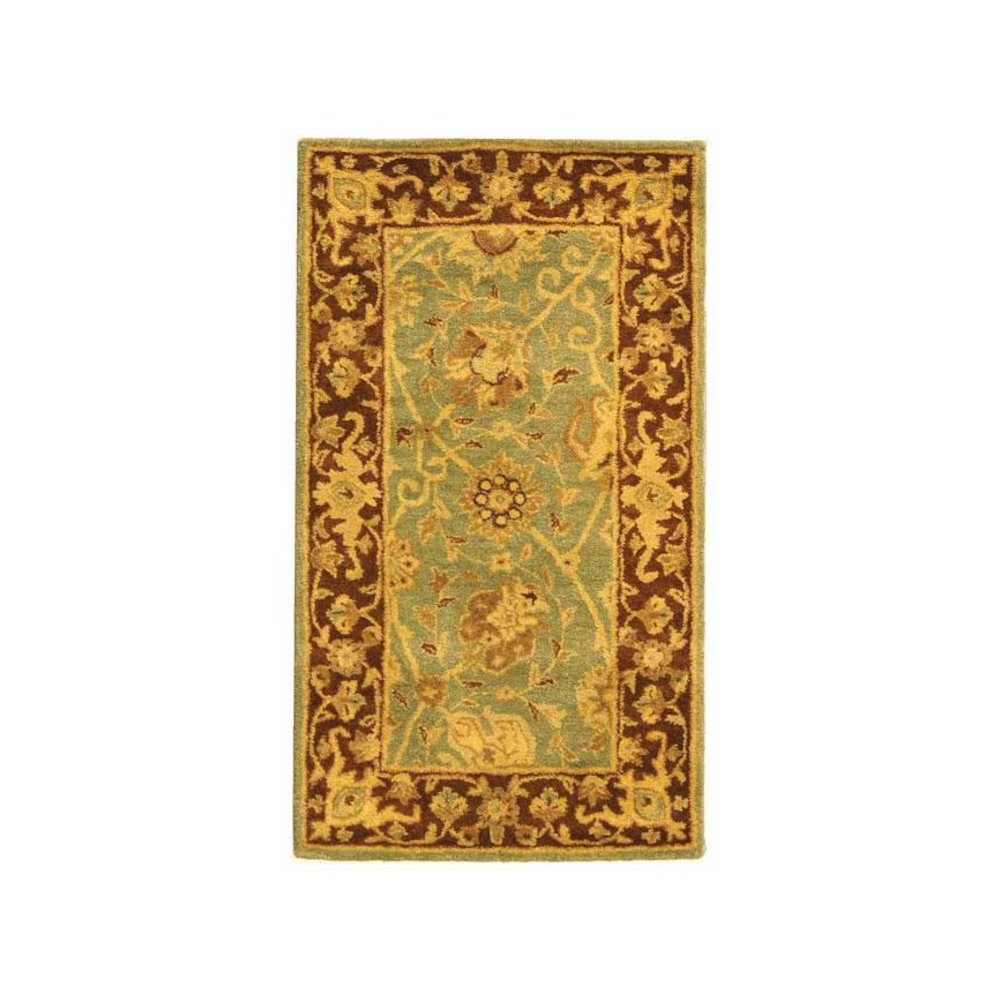 ANTIQUITY, GREEN / BROWN, 2'-3" X 10', Area Rug. Picture 1
