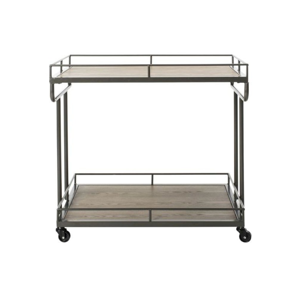 DAWSON 2 TIER RECTANGLE BAR CART. Picture 1