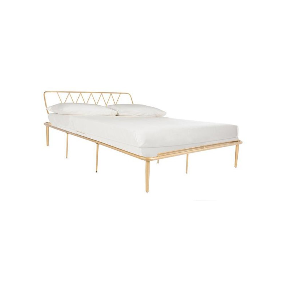 Gatsby Bed, Full, Gold. Picture 1
