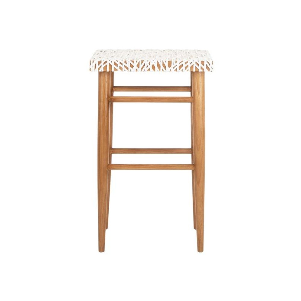 KALEO WOVEN LEATHER BARSTOOL. Picture 1