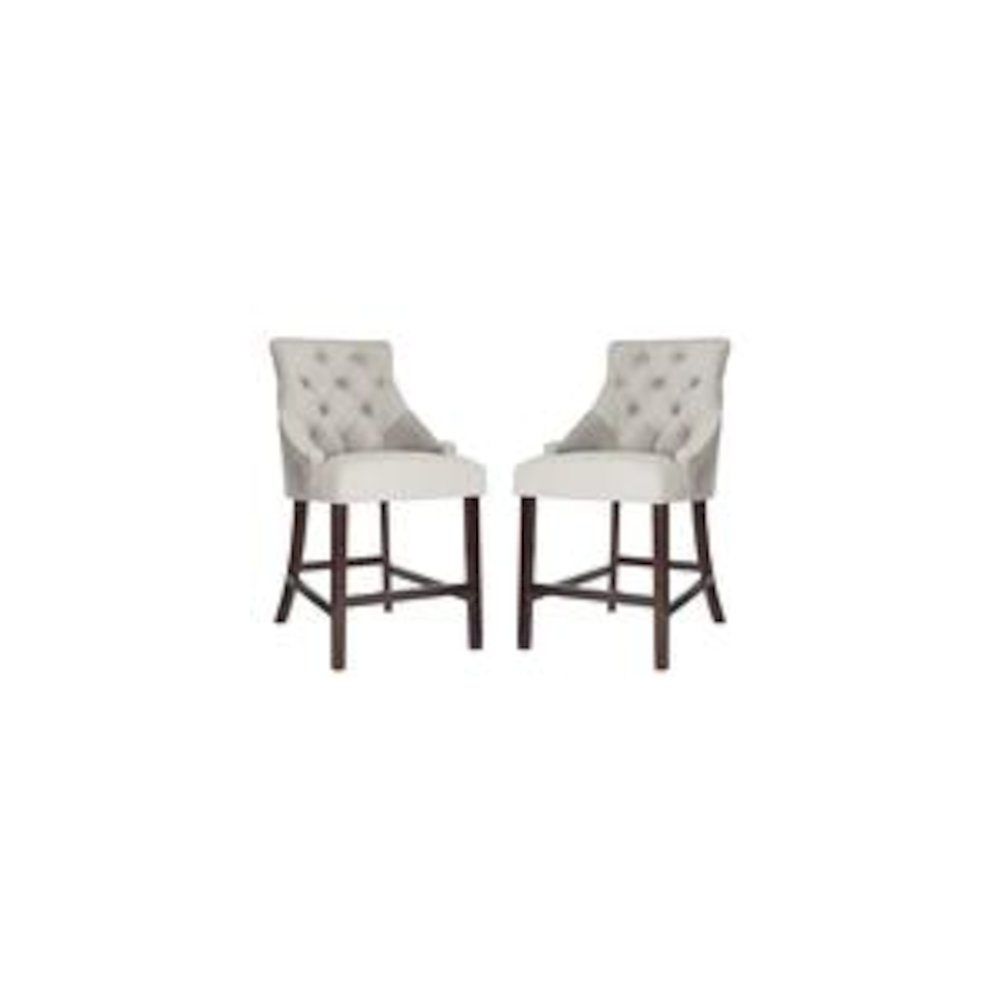 ELENI TUFTED WING BACK COUNTER STOOL, BST6305B-SET2. Picture 1