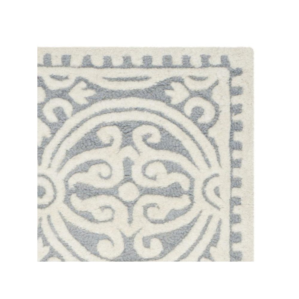 CAMBRIDGE, SILVER / IVORY, 2'-6" X 10', Area Rug, CAM123D-210. Picture 1
