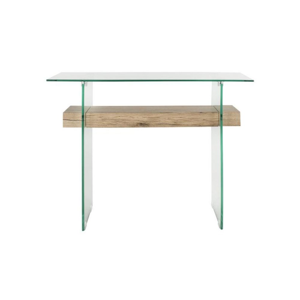 KAYLEY RECTANGULAR MODERN GLASS CONSOLE TABLE. Picture 1