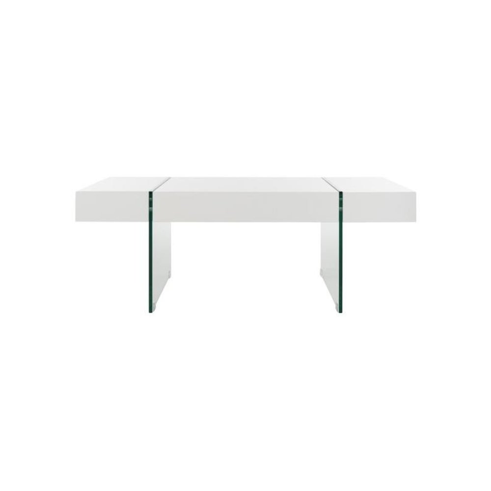 JACOB RECTANGULAR GLASS LEG MODERN COFFEE TABLE. Picture 1