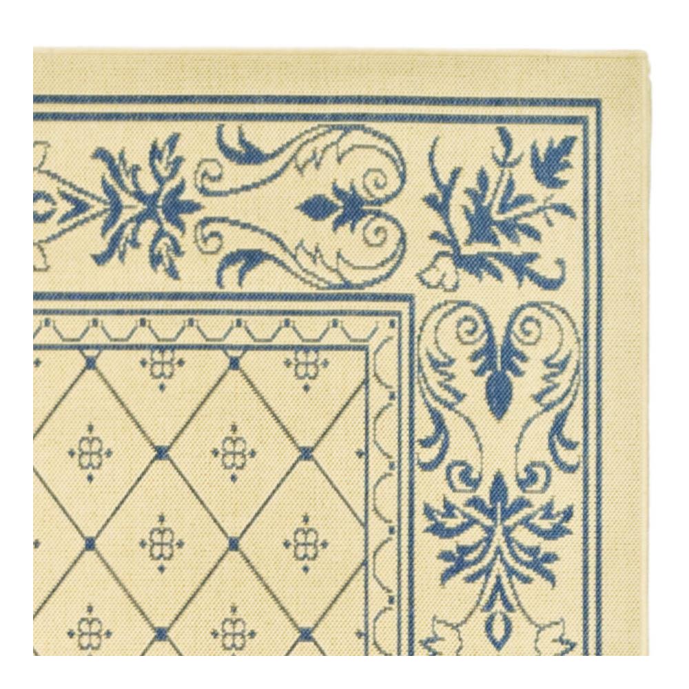 COURTYARD, NATURAL / BLUE, 8' X 11', Area Rug, CY2326-3101-8. Picture 1
