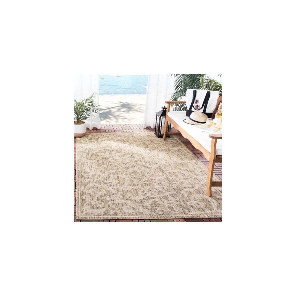 COURTYARD, BROWN / NATURAL, 8' X 11', Area Rug, CY2653-3009-8. Picture 2