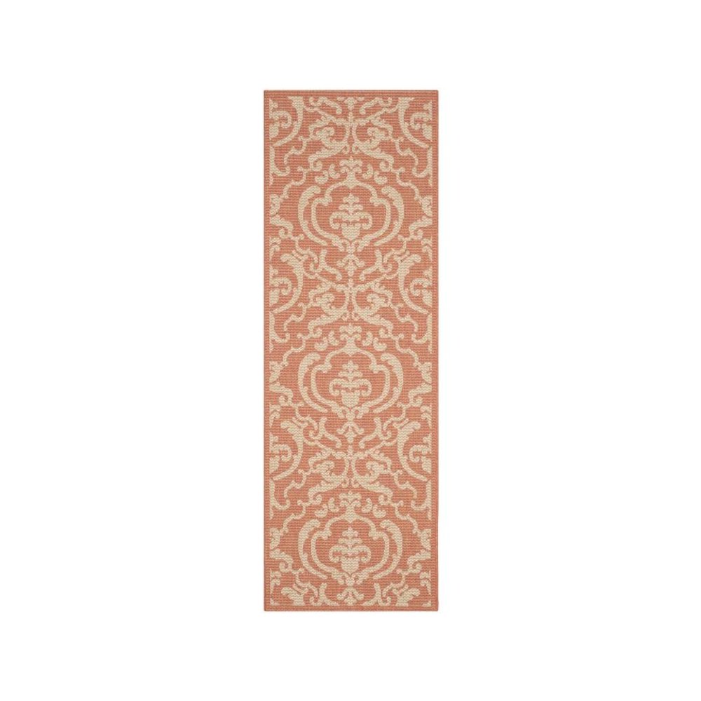 COURTYARD, TERRACOTTA / NATURAL, 2'-3" X 10', Area Rug, CY2663-3202-210. Picture 1